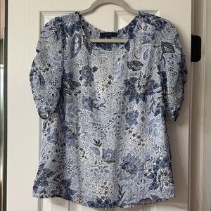 Blue Floral Blouse